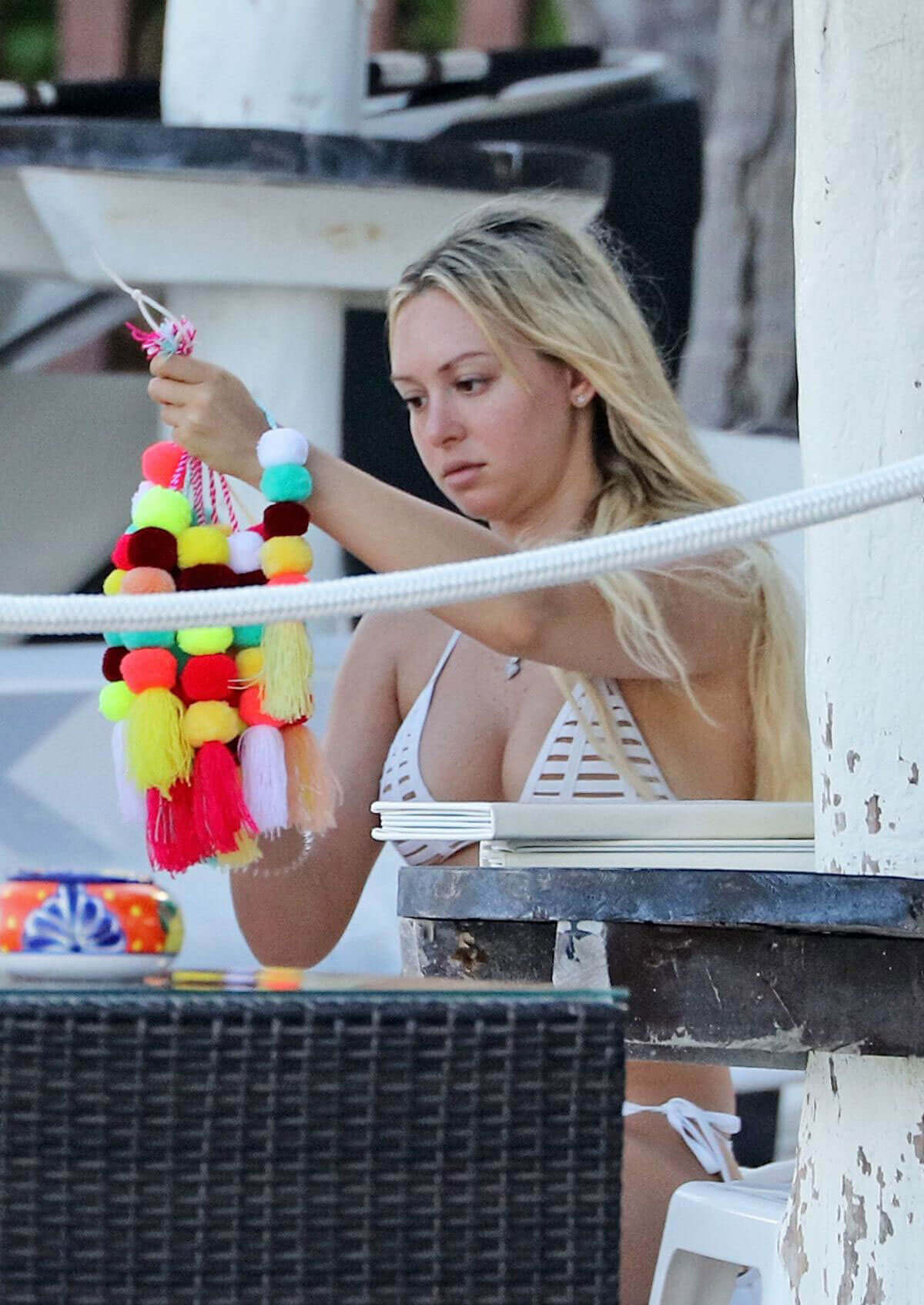 Corinne Olympios wears Bikini Stills on the Beach in Tulum