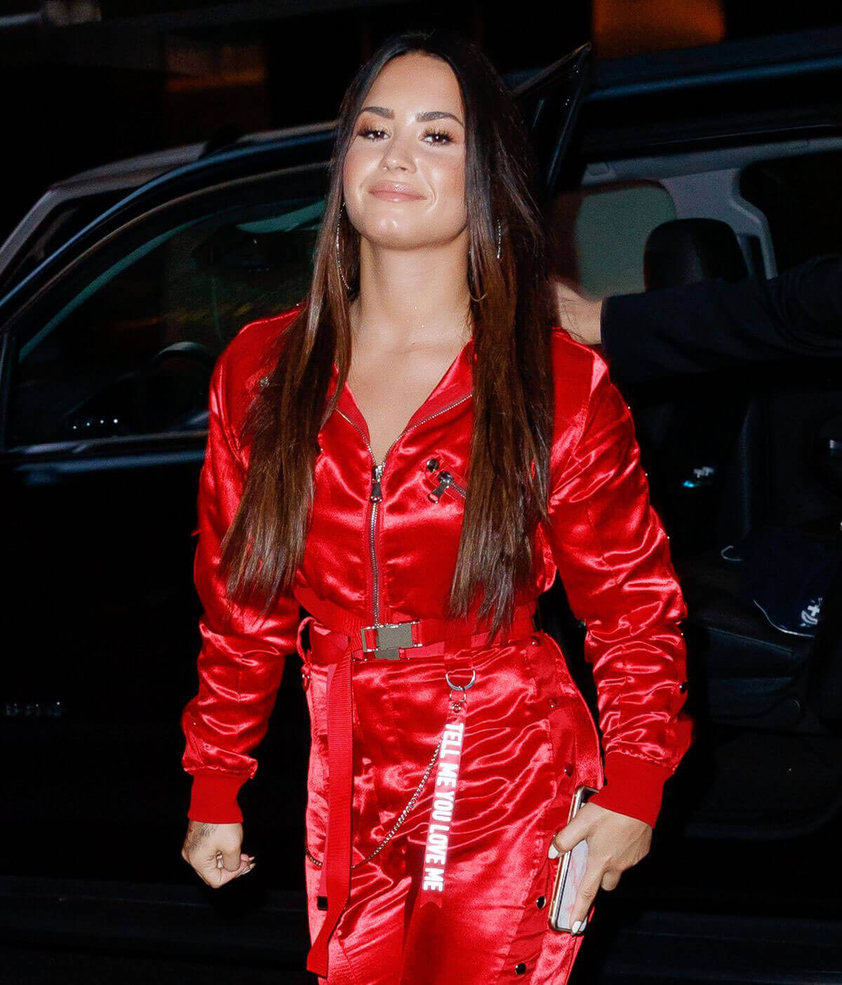 Demi Lovato Stills Arrives at Jimmy Fallon Studio in New York