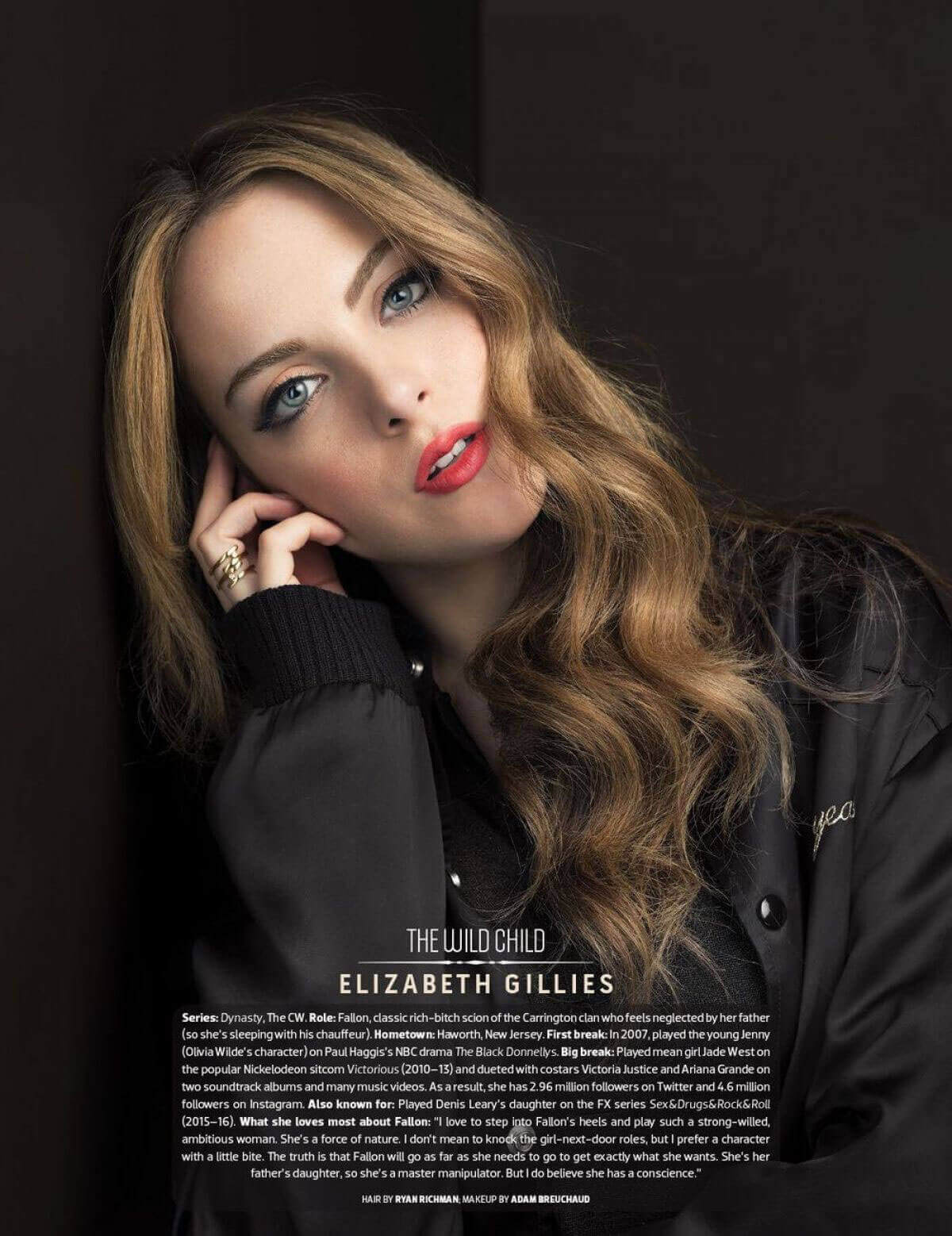 Elizabeth Gillies Poses for Emmy Magazine, Issue No. 7