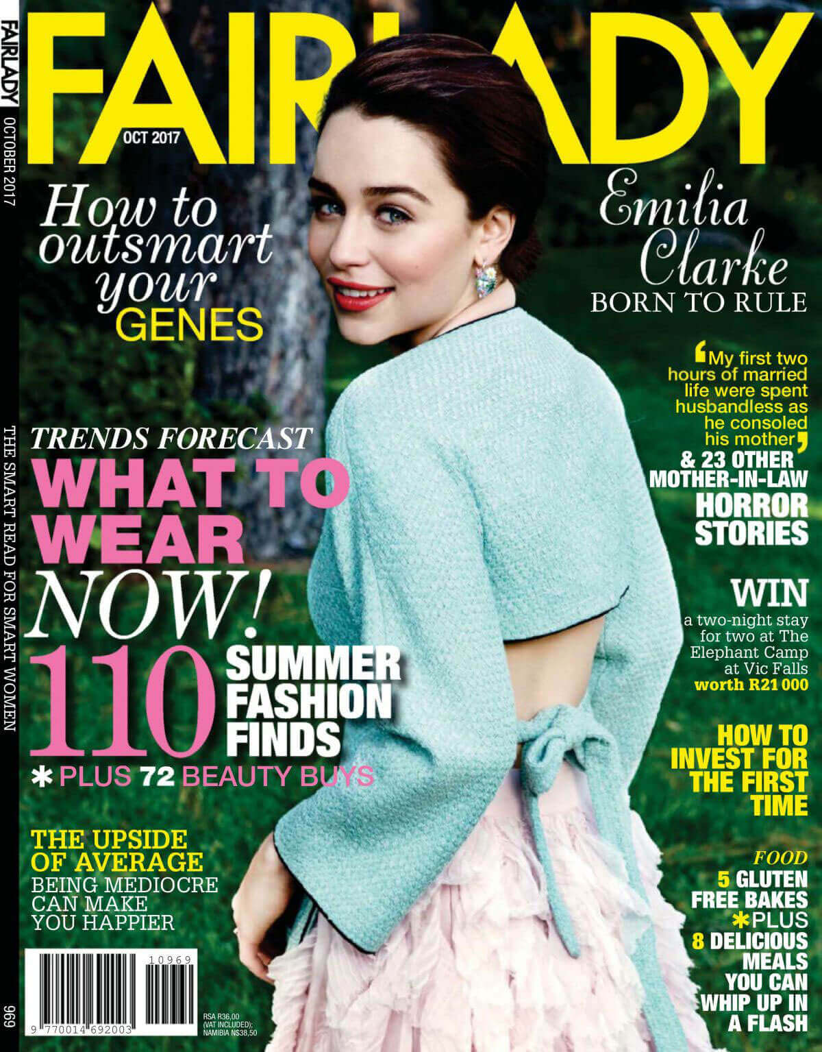 Emilia Clarke Stills in Fairlady Magazine, October 2017