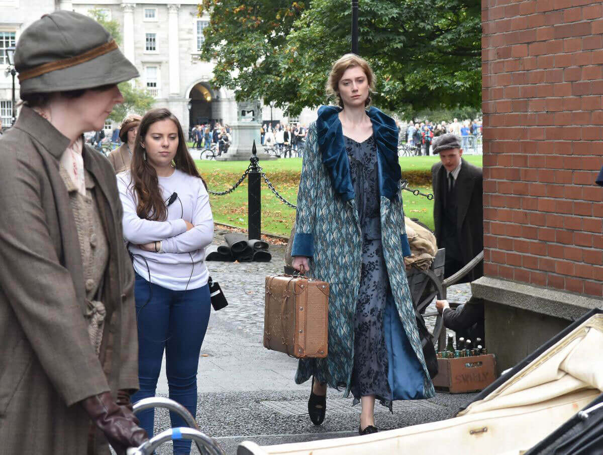 Gemma Arterton and Elizabeth Debicki Stills on the Set of "Vita and Virginia" in Dublin