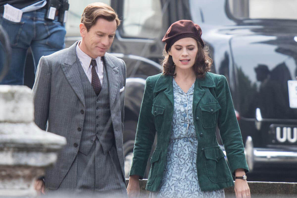 Hayley Atwell and Ewan McGregor Stills on the Set of "Christopher Robin" in Gravesend