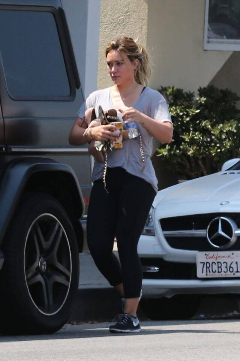 Hilary Duff wears tight leggings out and about in Los Angeles