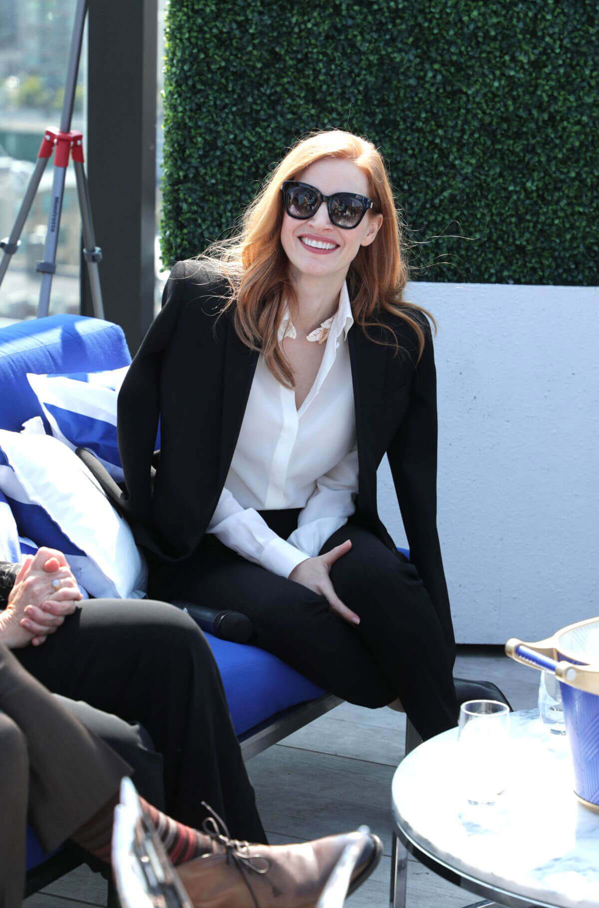 Jessica Chastain at Grey Goose Cocktails & Conversation With Cast of "Woman Walks Ahead" in Toronto