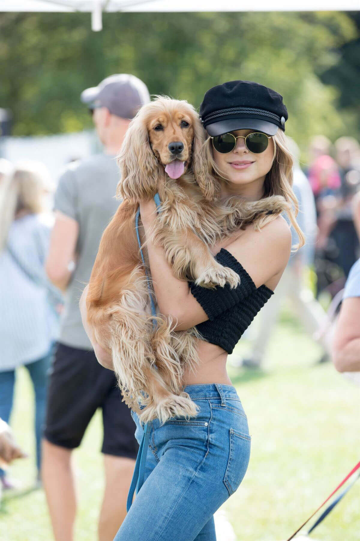 Kimberley Garner Stills with Her Dog at Pupaid 2017 in London