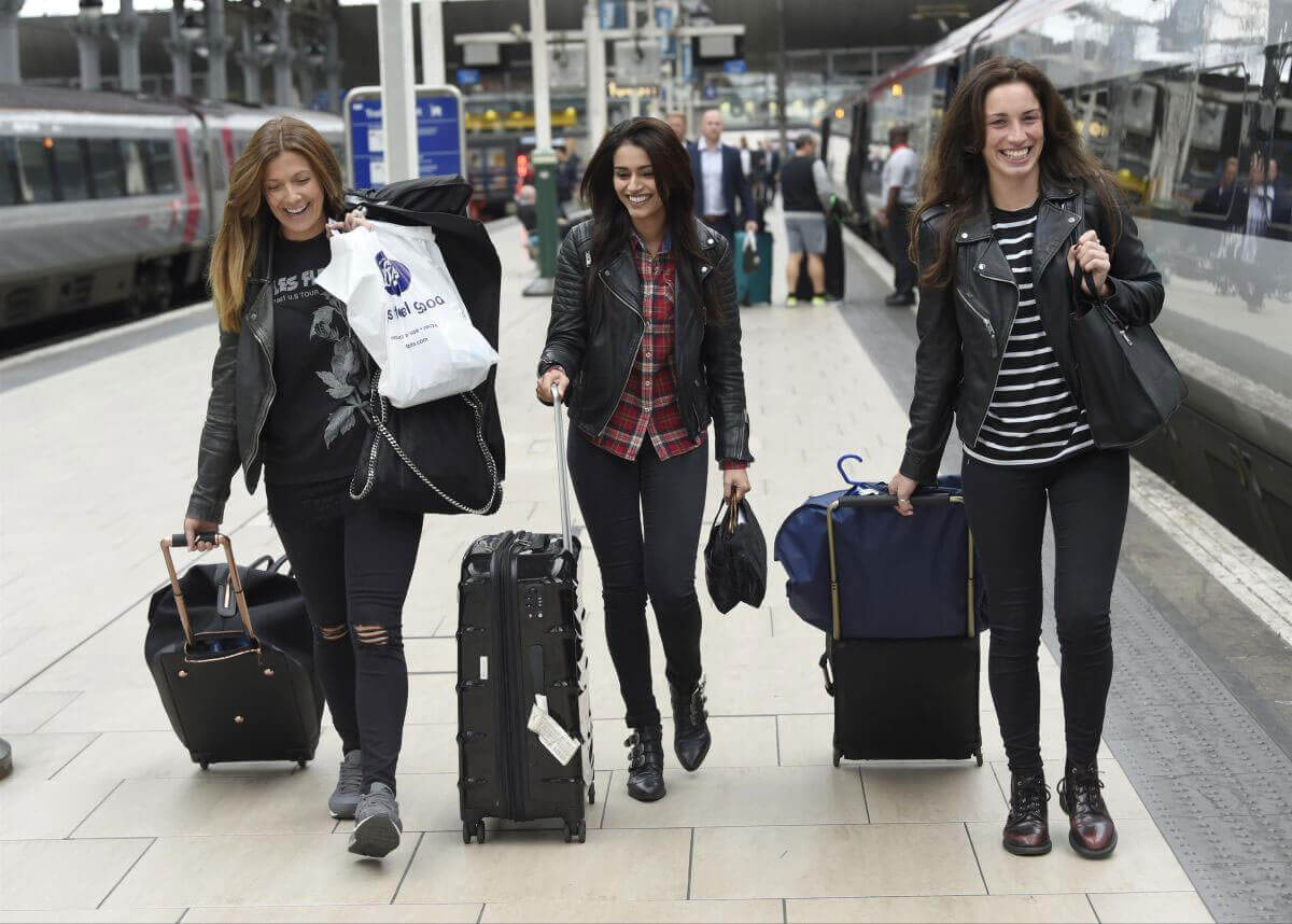 Kym Marsh, Julia Goulding and Bhavna Limbachia Stills at Train Station in Manchester