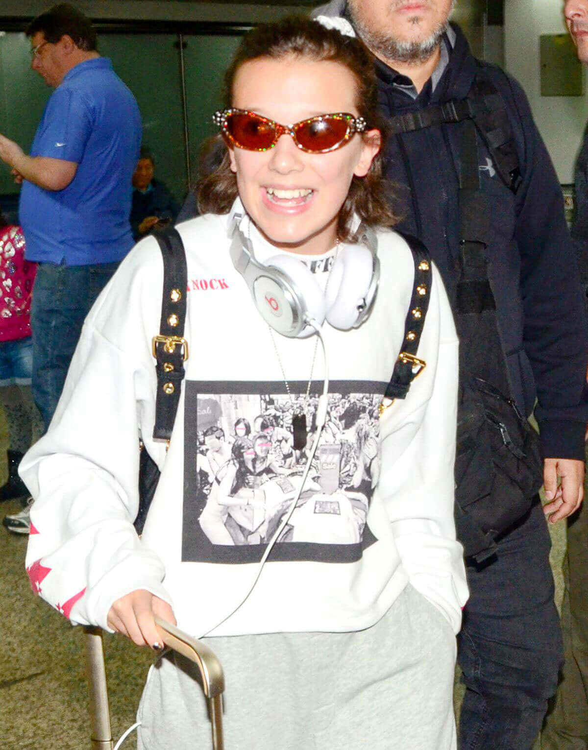 Millie Bobby Brown Stills at Guarulhos International Airport in Sao Paulo