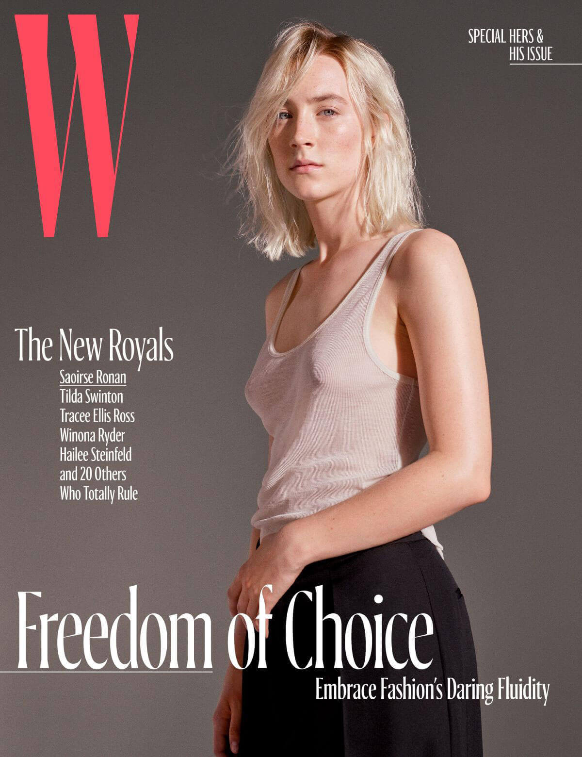 Saoirse Ronan Poses for W Magazine, October 2017