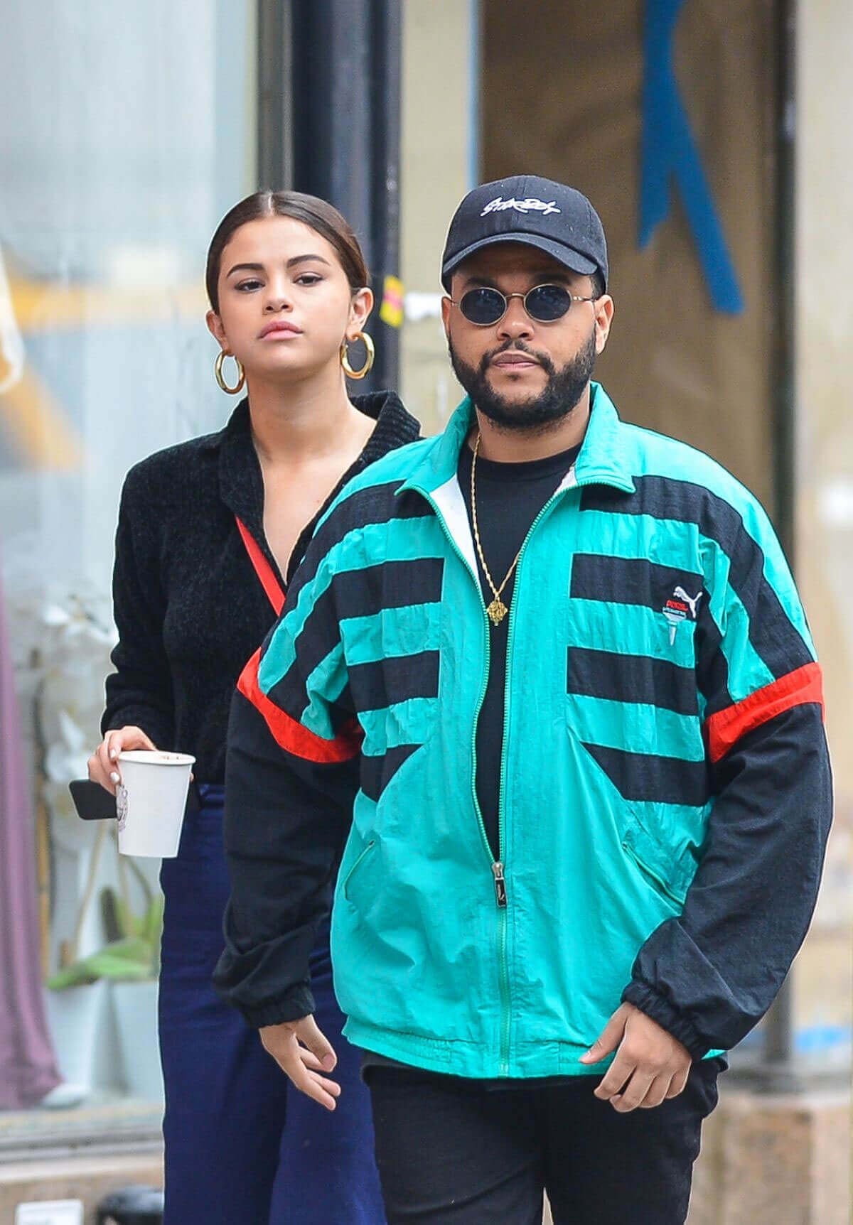 Selena Gomez with The Weeknd Stills Out for Coffee in New York