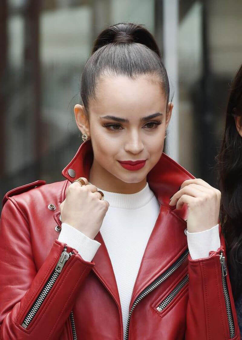 Sofia Carson Stills Promote "Descendants 2" Aboard a London