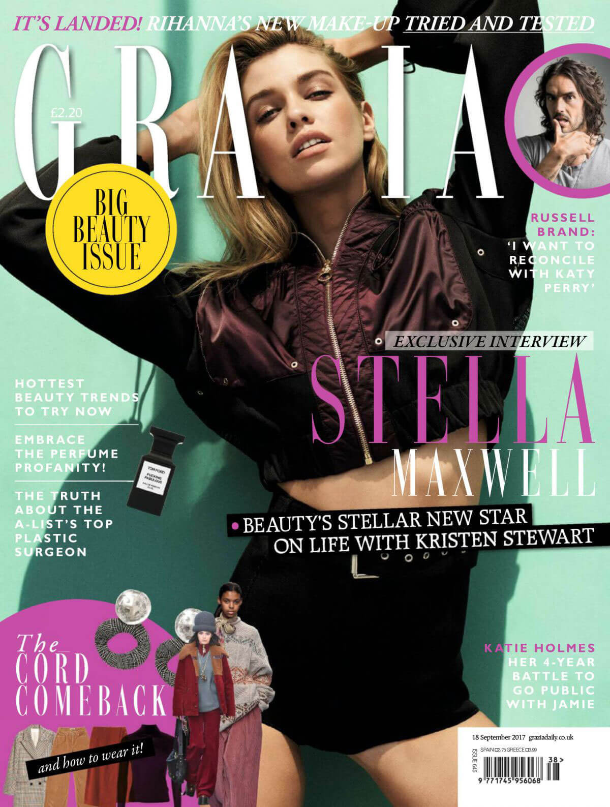 Stella Maxwell Poses for Grazia Magazine, September 2017