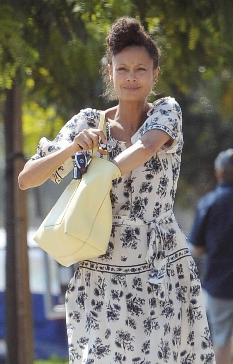 Thandie Newton Stills Leaves Gracias Madre in West Hollywood