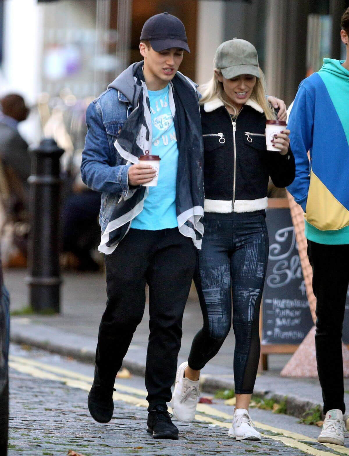 Mollie King with Her Friend Out and About in London