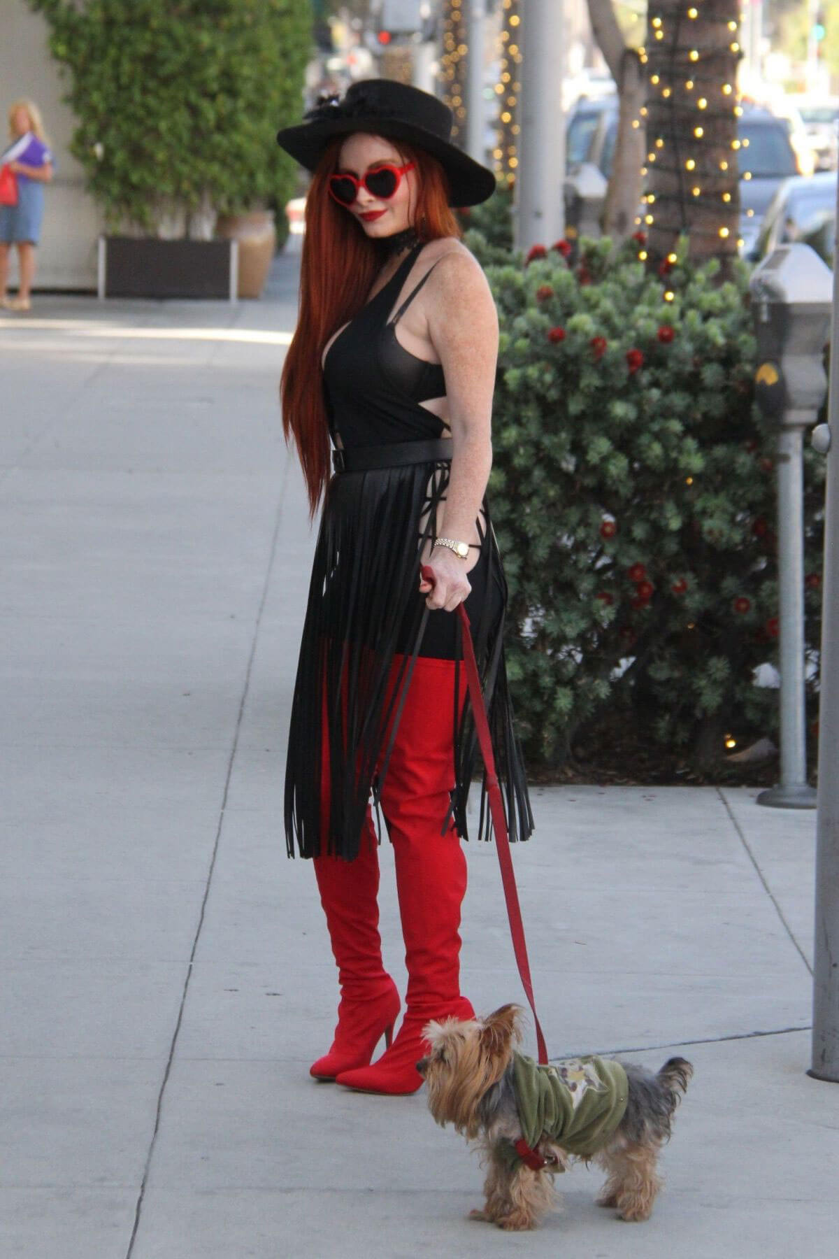 Phoebe Price Stills Out with Her Dog in Beverly Hills