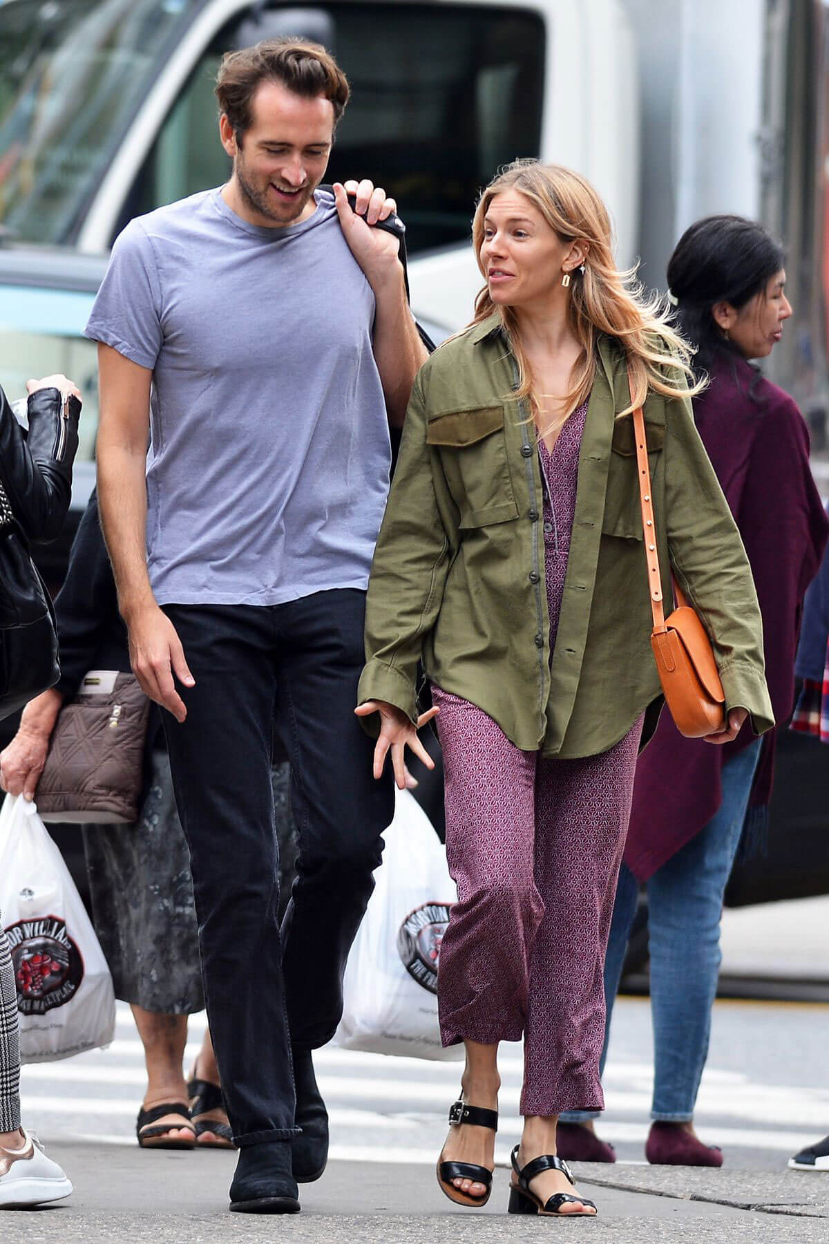 Sienna Miller with Her Friend Stills Out in New York