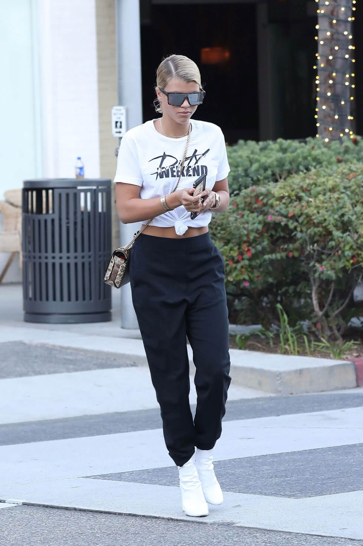 Sofia Richie shows off Belly Button Out and About in Beverly Hills