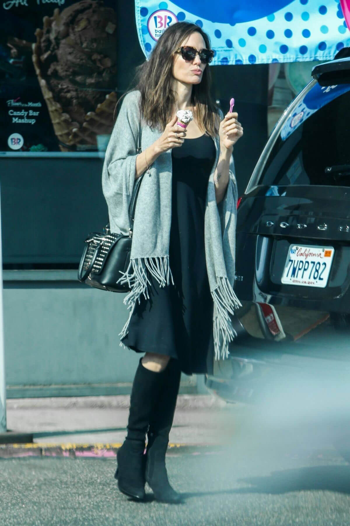 Angelina Jolie Stills at Baskin-Robbins in Los Angeles