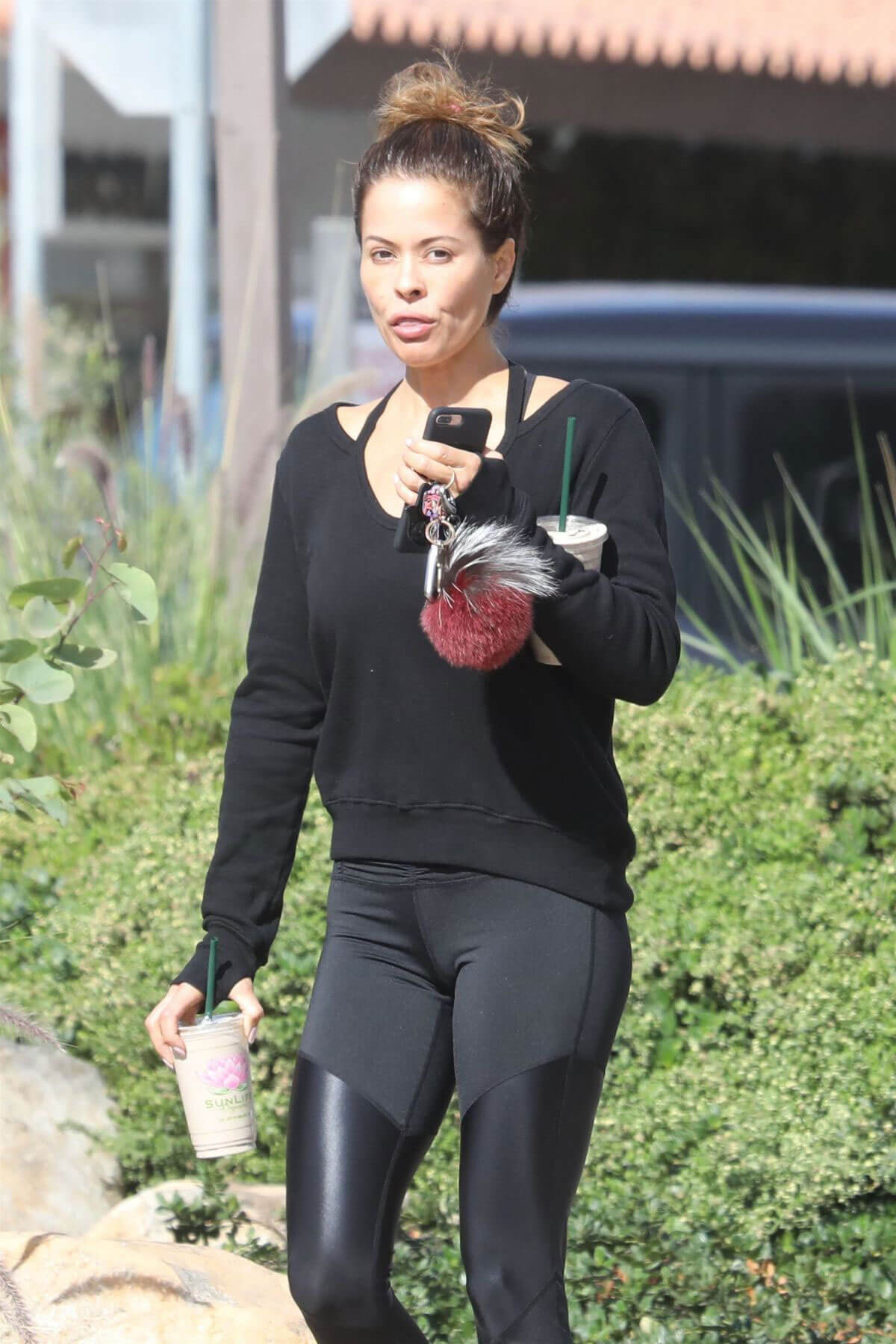 Brooke Burke Stills Leaves Sunlife Organics in Malibu