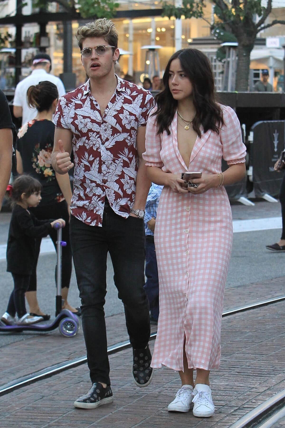 Chloe Bennet and Gregg Sulkin Stills Out at The Grove in Hollywood