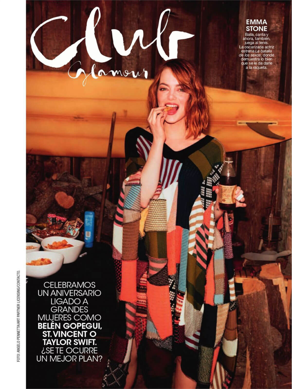 Emma Stone Poses in Glamour Magazine, Spain November 2017