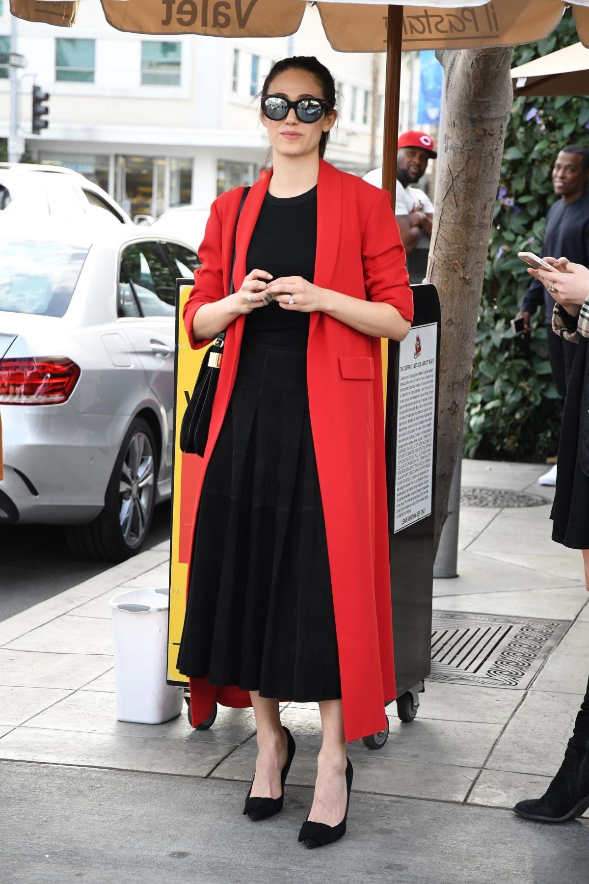 Emmy Rossum Stills Out for Lunch at Il Pastaio in Beverly Hills