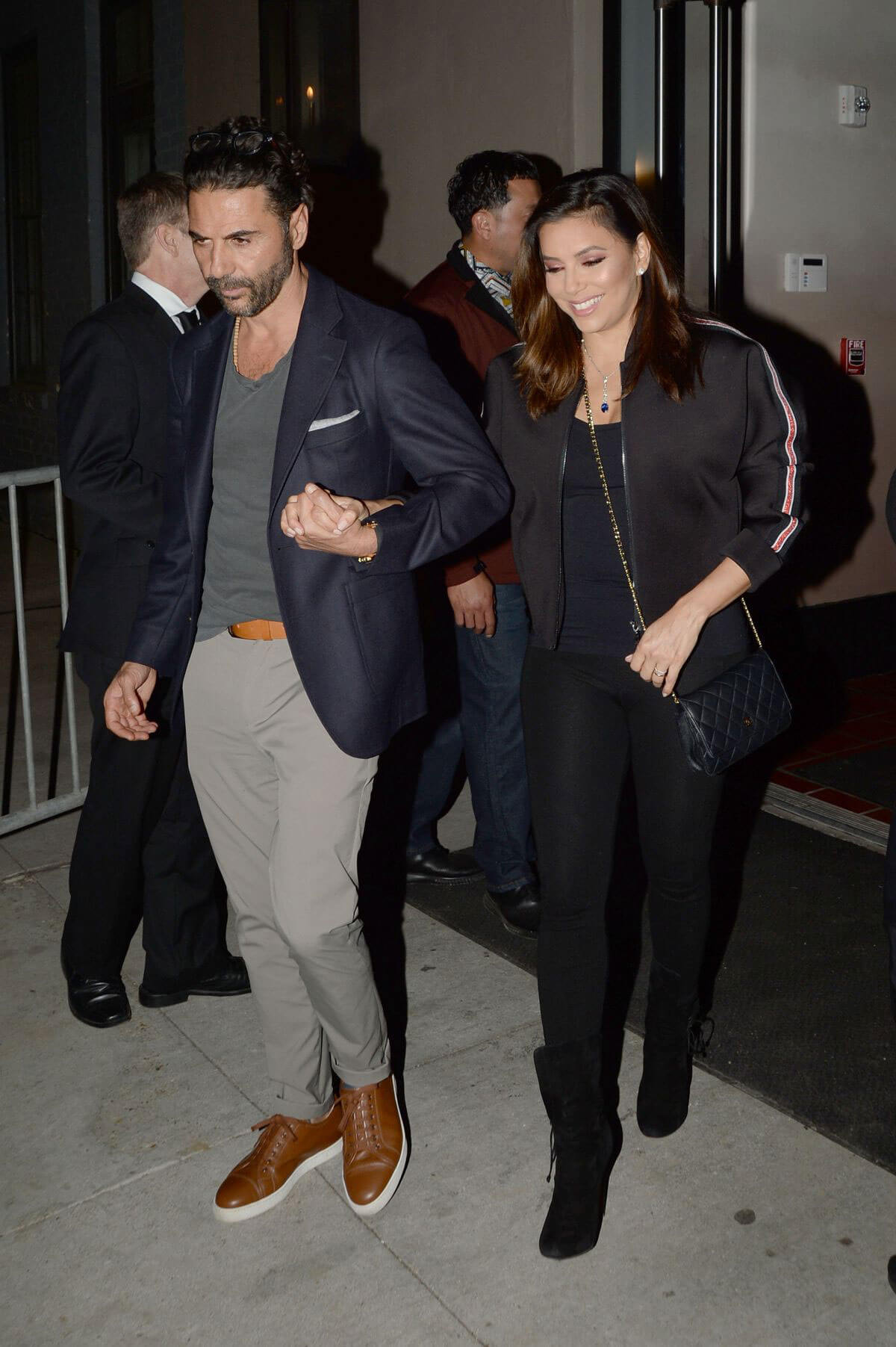 Eva Longoria with Hubby Stills at Serena Williams Wedding Rehearsal in New Orleans