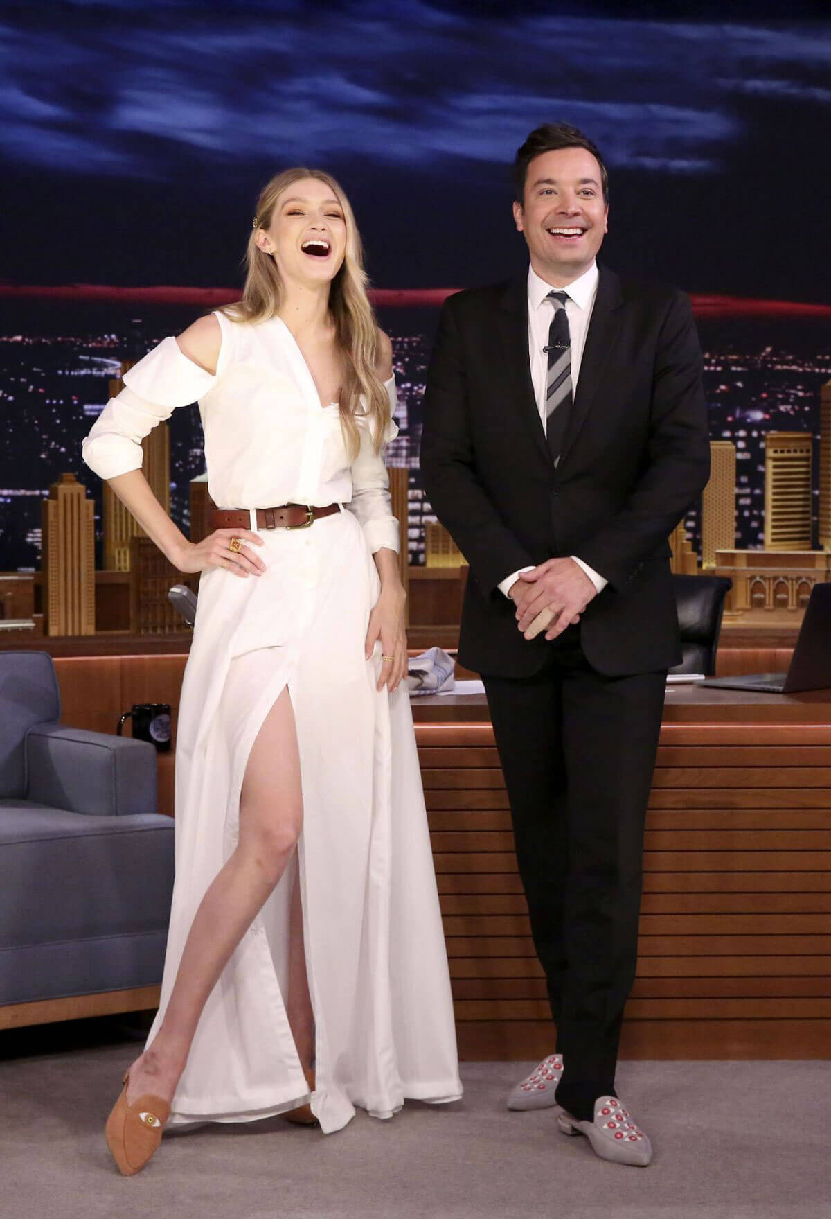 Gigi Hadid Stills at Tonight Show Starring Jimmy Fallon in New York