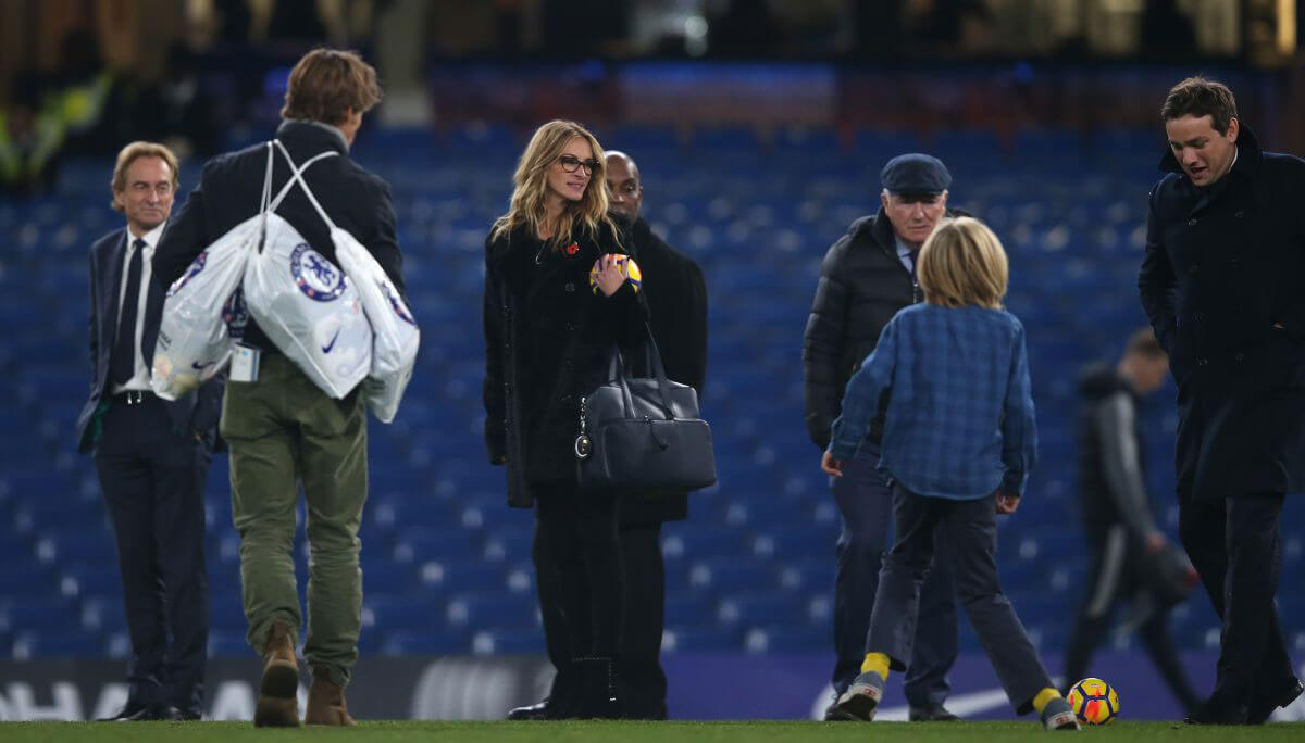 Julia Roberts and Her Husband Daniel Moder Stills at Stamford Bridge in London