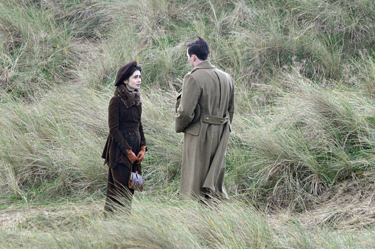 Lily Collins Stills on the Set of Tolkien in Merseyside Images