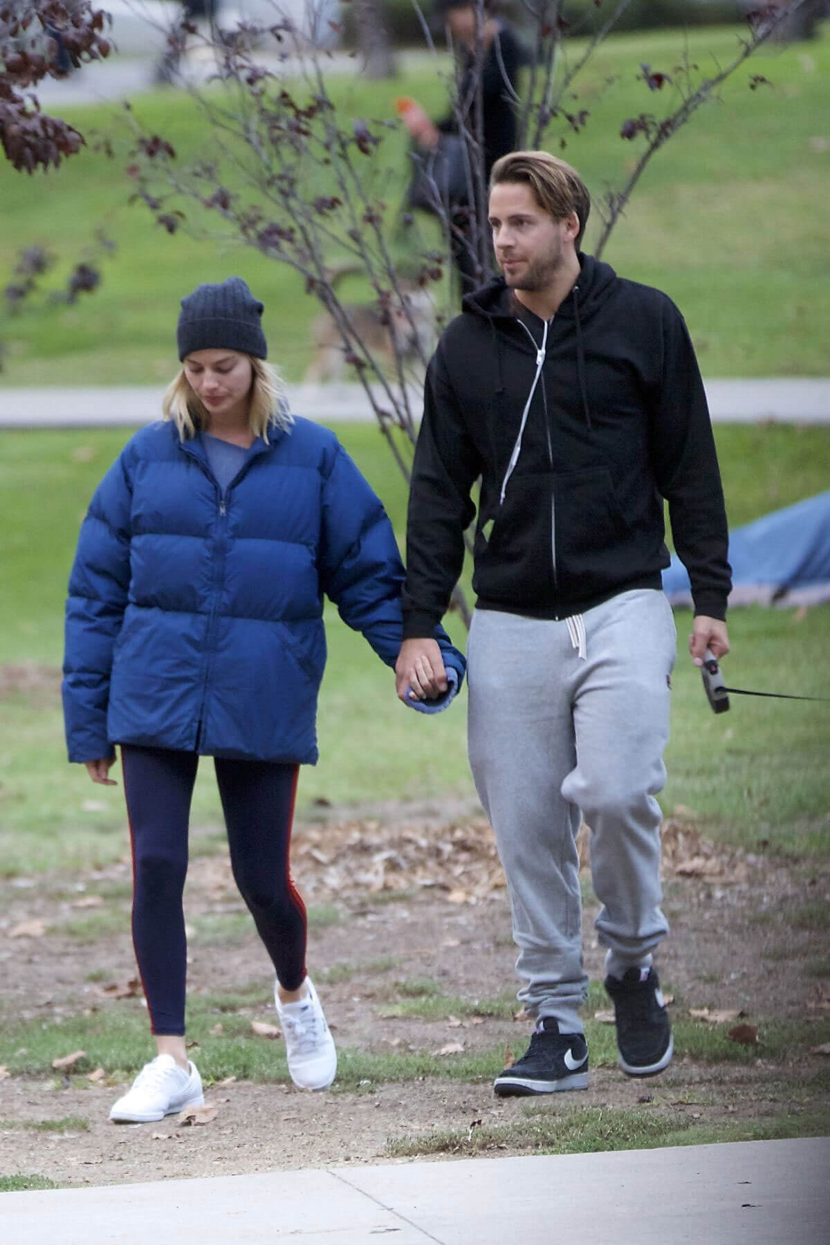 Margot Robbie with Her Friend at a Park in Los Angeles