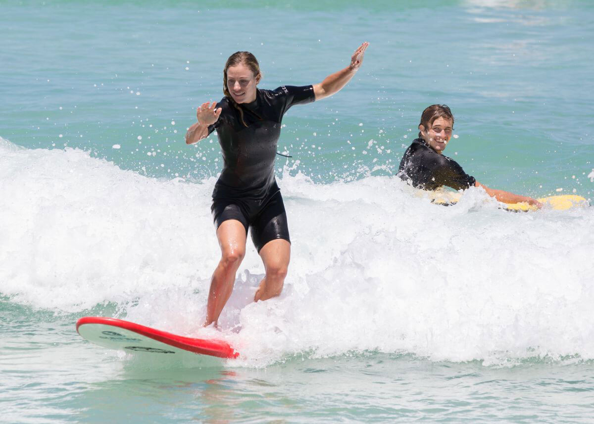 Angelique Kerber Stills Surfing at Trigg Beach in Perth 2017/12/30