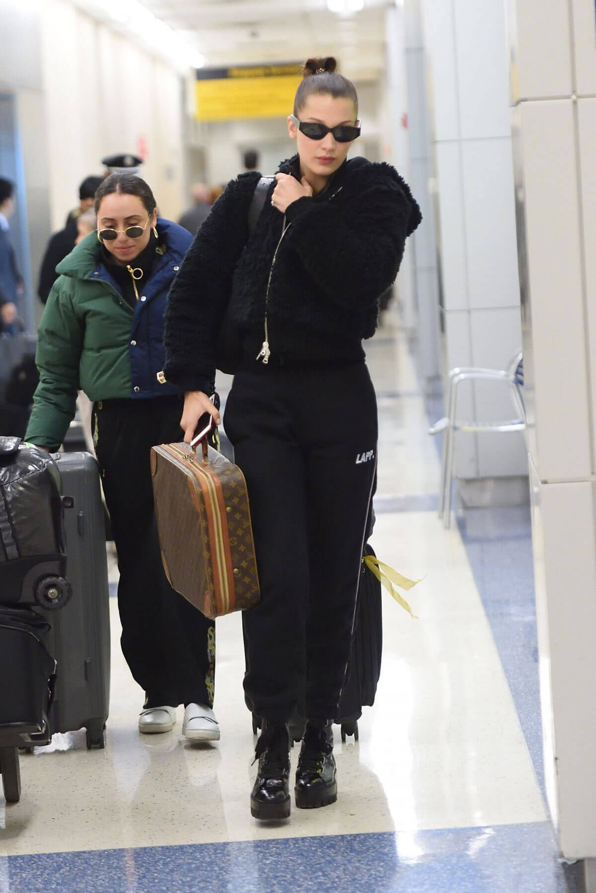 Bella Hadid Stills at JFK Airport in New York 2017/12/10