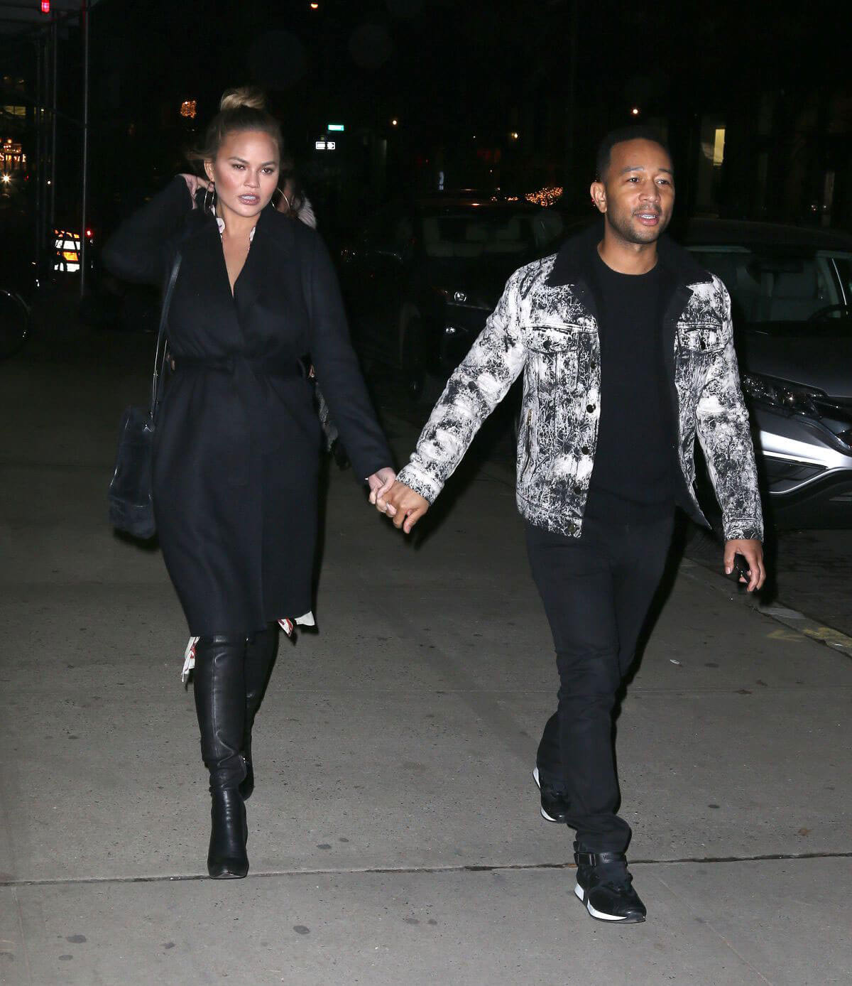 Chrissy Teigen and John Legend Stills Out in New York 2017/12/12