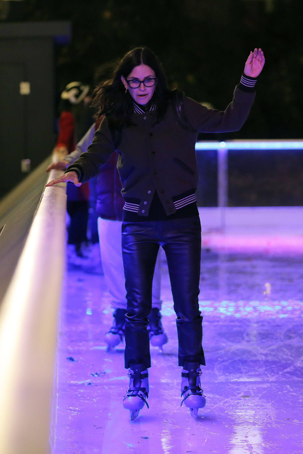 Courteney Cox Stills Ice Skating at Natural History Museum Ice Rink in London