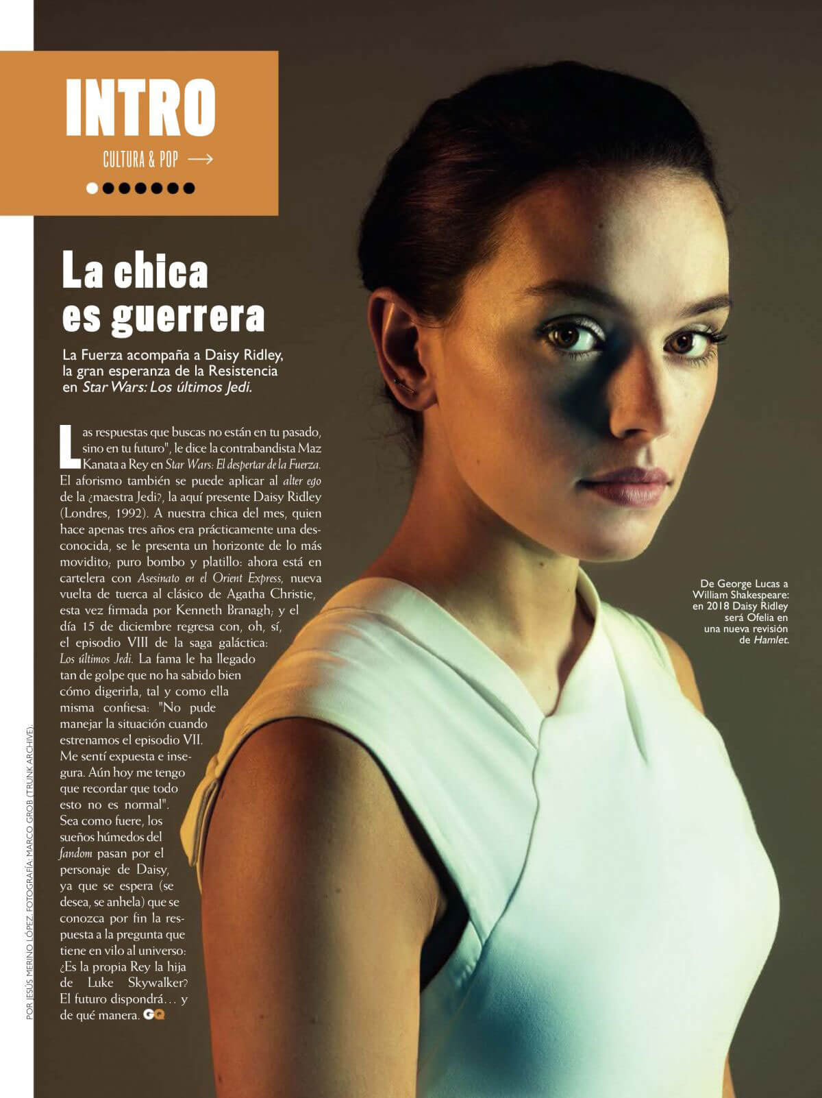 Daisy Ridley Poses for GQ Magazine, Spain December 2017