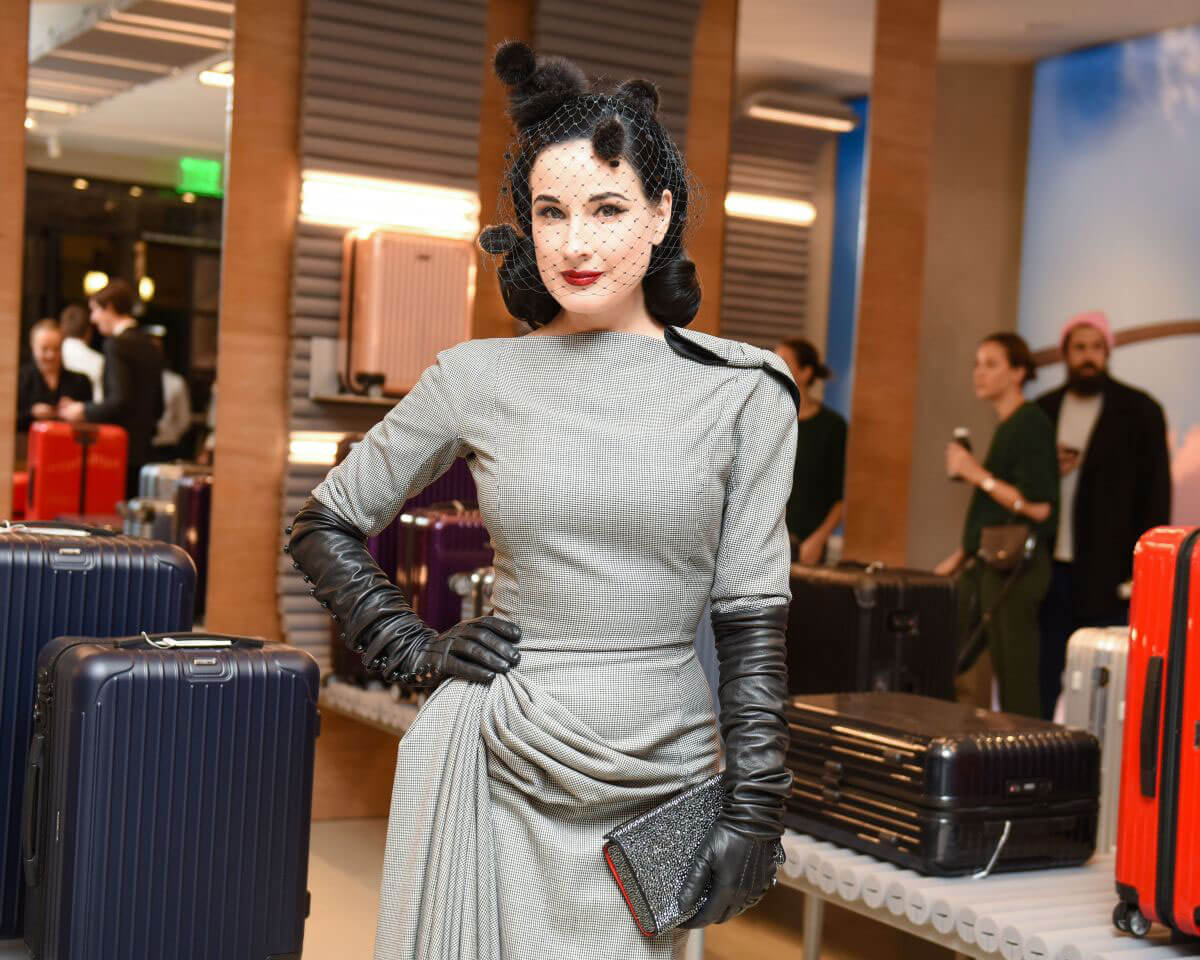 Dita Von Teese Stills at Rimowa x Alexandre Arnault Pop-up Event in Los Angeles 2017/12/12