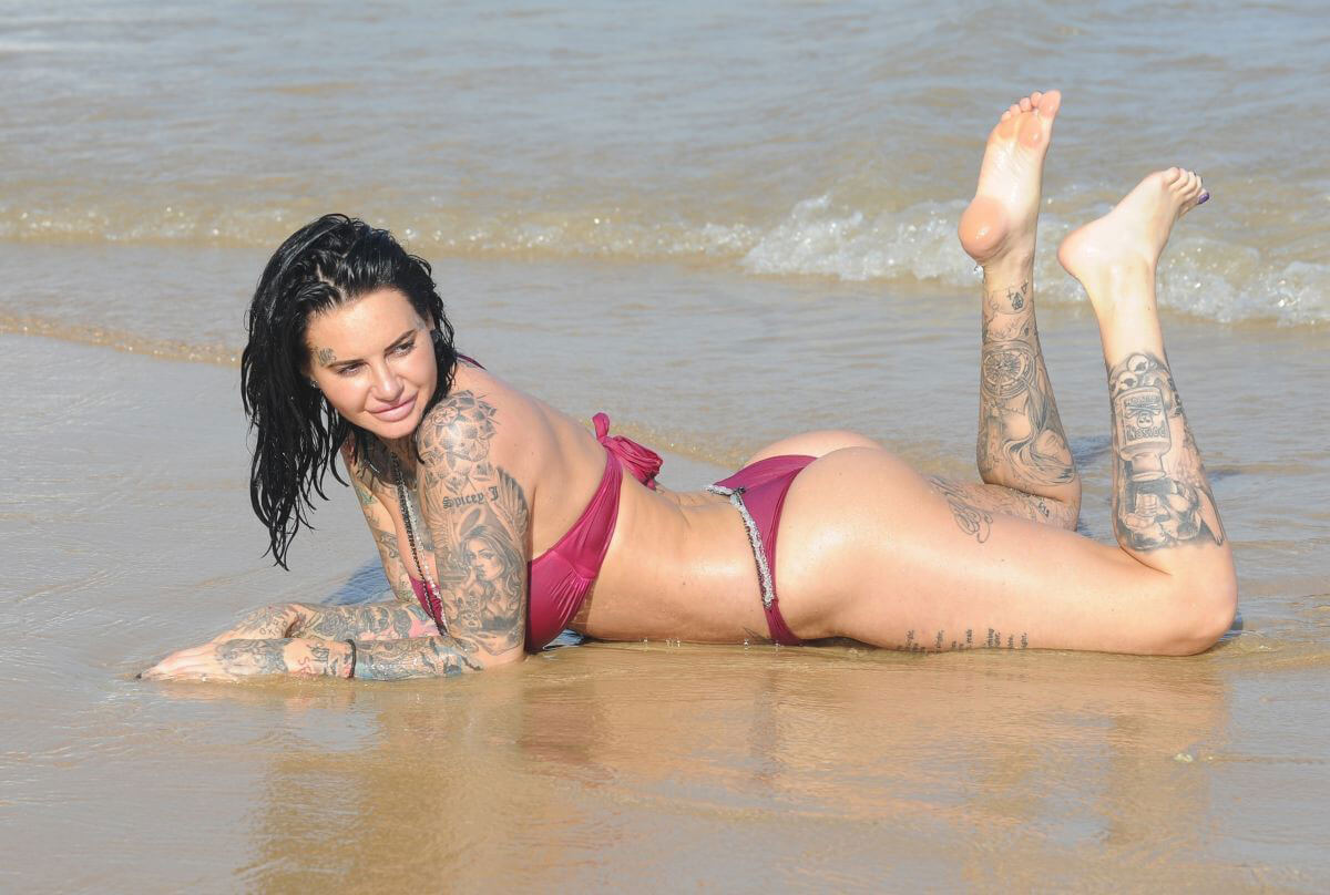 Jemma Lucy Stills in Bikini on the Beach in Gran Canaria 2017/12/30