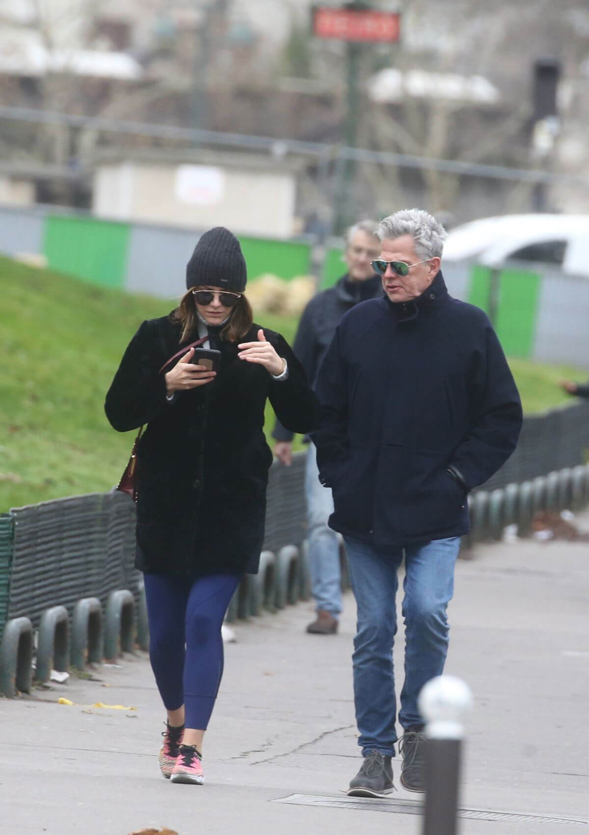 Katharine McPhee and David Foster Stills Out in Paris 2017/12/26