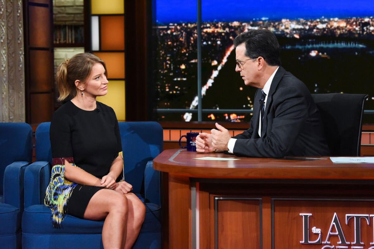 Katy Tur Stills at Late Show with Stephen Colbert 2017/11/12