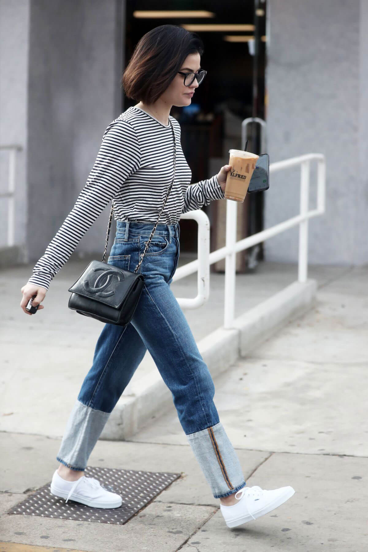 Lucy Hale Stills Out for Iced Coffee in West Hollywood 2017/12/20