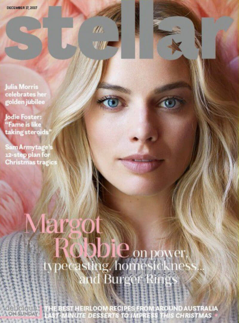 Margot Robbie Stills on the Cover of Stellar Magazine, December 2017