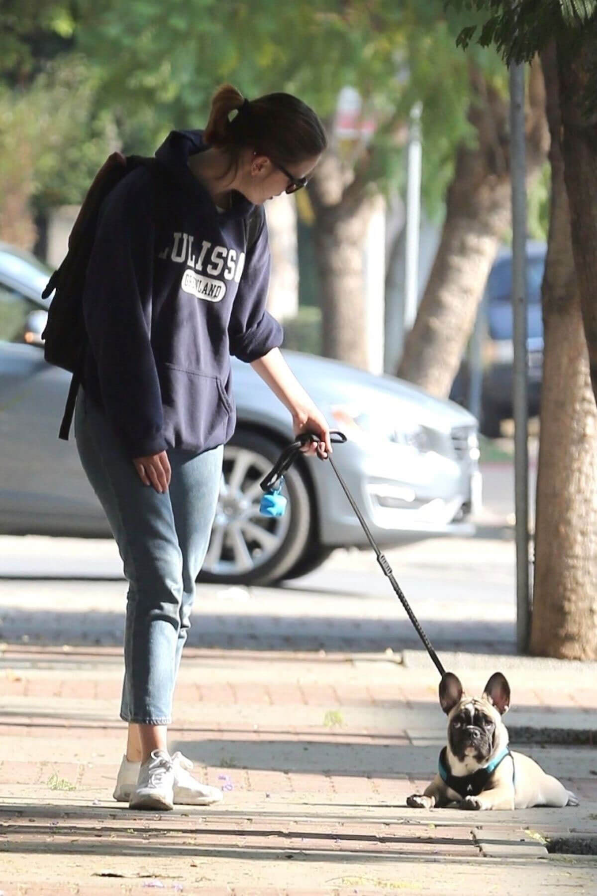 Mia Goth Stills Out with Her Dog in Los Angeles 2017/12/16