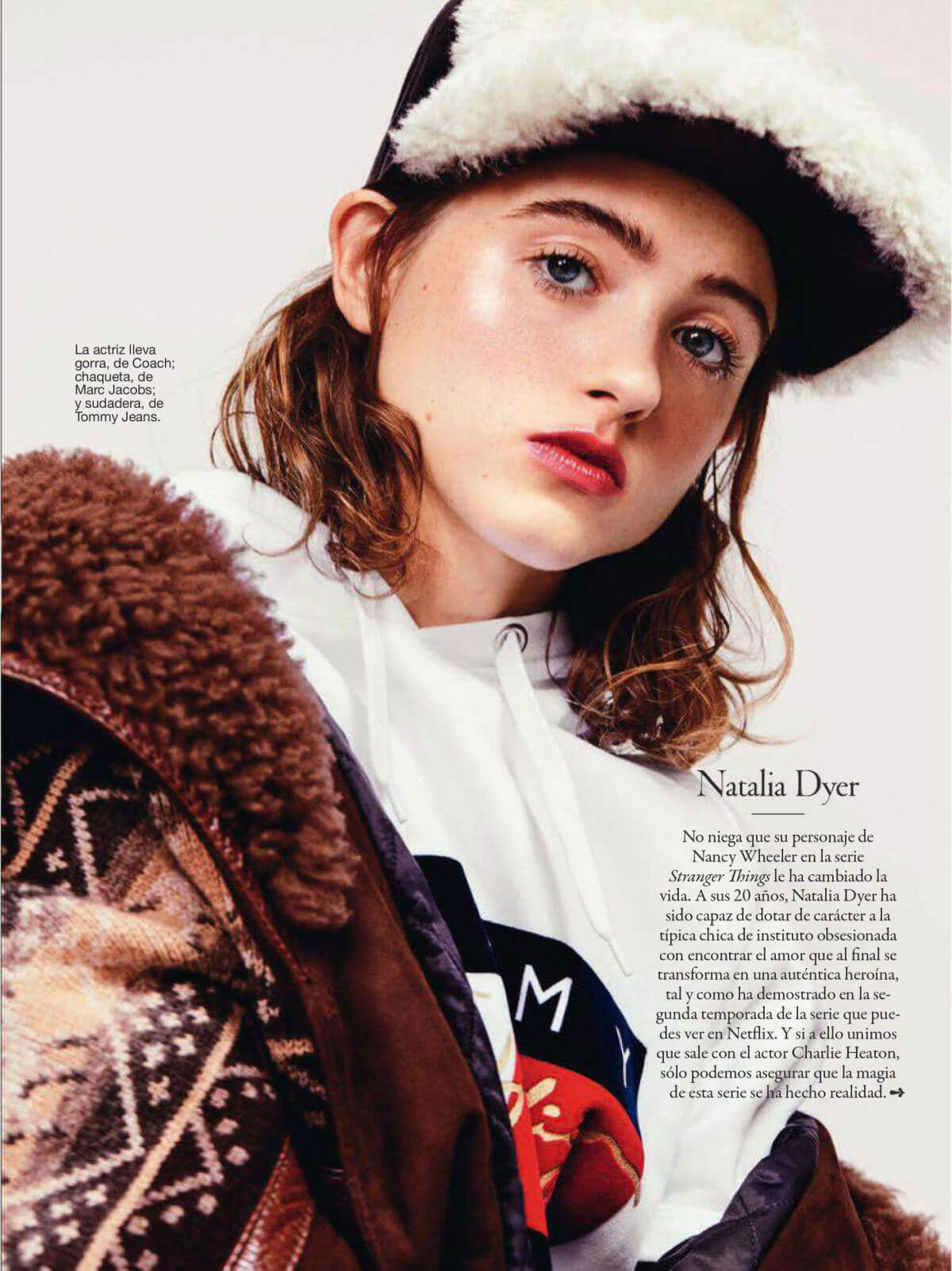 Natalia Dyer Stills in Glamour Magazine, Spain January 2018