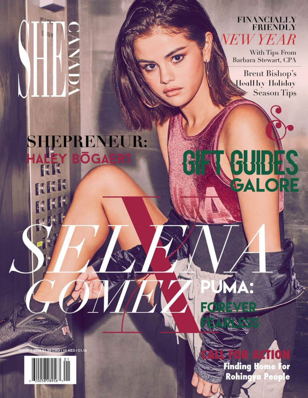 Selena Gomez Stills on the Cover of She Magazine, Canada 2018 Issue