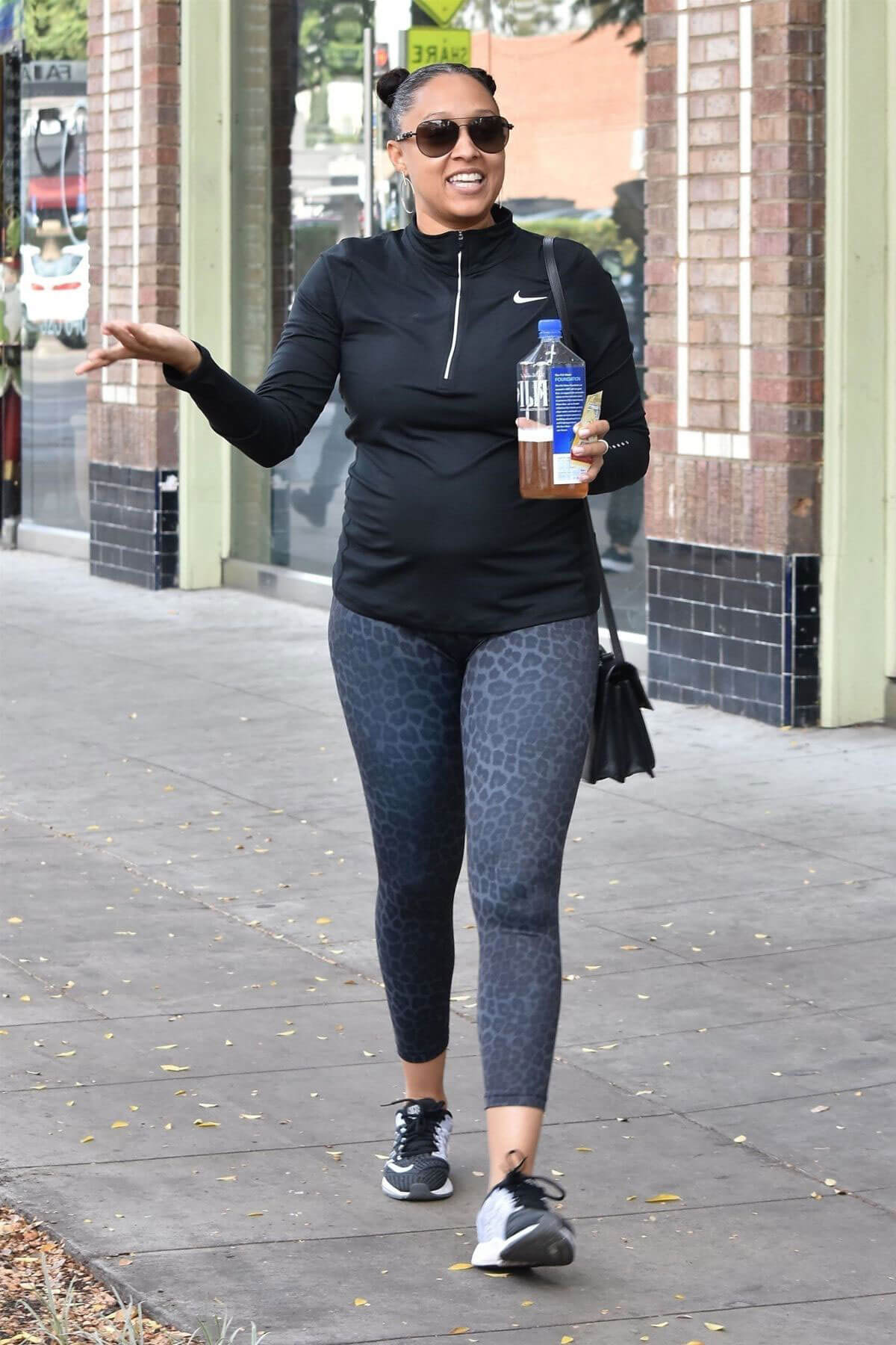 Tia Mowry in Tights Leaves a Gym in Studio City