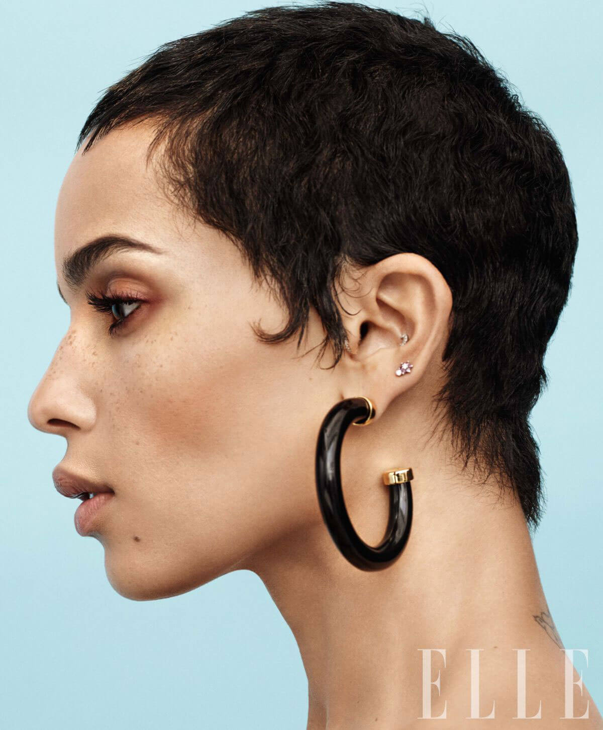 Zoe Kravitz Poses for Elle Magazine, January 2018