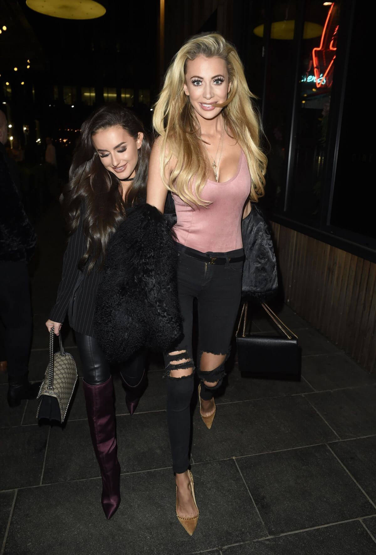 Amber Davies and Olivia Attwood Stills Night Out in Manchester 2018/01/13