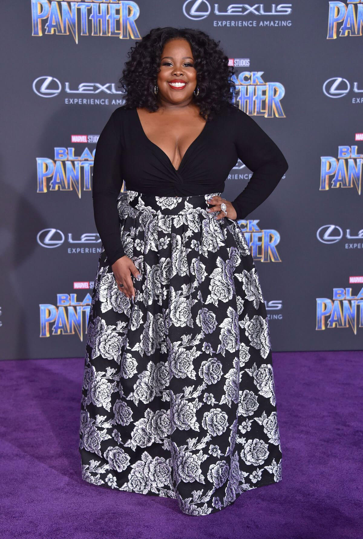 Amber Riley Stills at Black Panther Premiere in Hollywood 2018/01/29