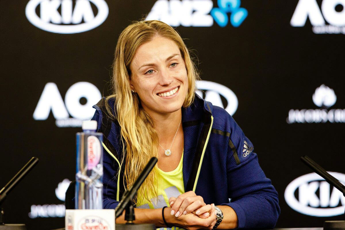 Angelique Kerber Stills Press Conference at Australian Open Tennis Tournament in Melbourne 2018/01/18