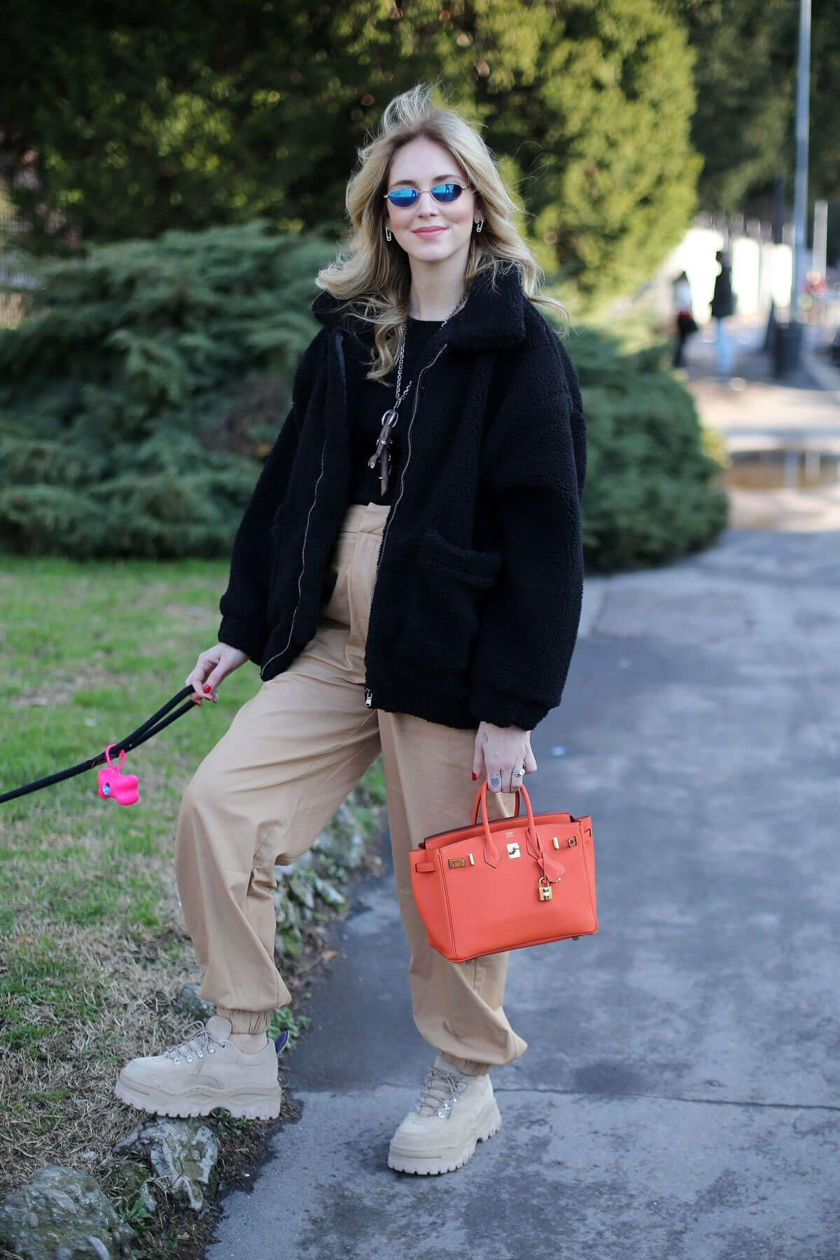 Chiara Ferragni Stills at a Hairdressers in Milan 2018/01/28